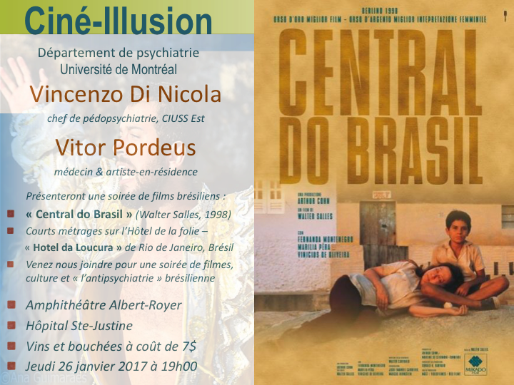 Présentation du film brésilien "Central do Brasil/Central Station" au Ciné-Illusion - 26 janvier 2017